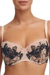 Бюстгальтер балконет Chantelle 12Q5 IP beige dore/noir 75G бежевый - зображення 1