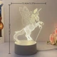 Ночник-светильник акриловый светодиодный 3D Единорог с USB питание 5 В. Белый - изображение 10