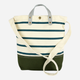 Torebka shopper damska materiłowa Art Of Polo Casual Stripes Bag tr24176-3 Biały/Zielony (5905602912216) - obraz 1