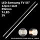 LED підсвітка Samsung TV 55" 587mm 7-led 3V 2014CURVED55-FCOM9-REV1.0 LED55XT810X3DU 12pcs=1set - изображение 7