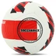 Мяч футбольный профессиональный №5 HYBRID SOCCERMAX (PU, Белый-Красный) (FB-4367_Белый-Красный) - изображение 1