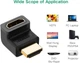 Адаптер перехідник кутовий HDMI-HDMI UGREEN HD112 HDMI 4K Adapter Male to Female (270°, 4K @ 60, HDMI 2.0). Black - зображення 4