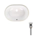Комплект Qtap Stork - Раковина врізна овальна 560x400x200 мм White + Донний клапан PU02O - зображення 1