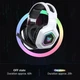 Геймерські ігрові Bluetooth навушники Onikuma B100 з висувним мікрофоном та LED підсвічуванням White - зображення 8
