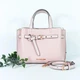 Жіноча сумка з натуральної шкіри MICHAEL KORS Emilia Pebbled Leather Satchel in Powder, рожевого кольору - изображение 1