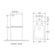 Унітаз-компакт з сидінням Soft Close Slim Duroplast Mixxus Premium Quadro-0402-R 675x390x855mm система змиву RIMLESS (MP6458) - изображение 5