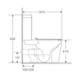 Унітаз-компакт з сидінням Soft Close Slim Duroplast Mixxus Premium Quadro-0402-R 675x390x855mm система змиву RIMLESS (MP6458) - изображение 6
