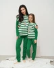 Женская пижама в полоску Дракончик Рождественское настроение Nicoletta Family look мама дочка 96734в М зеленый - изображение 4