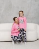 Женская пижама c брюками в снежинки Рождественское настроение Nicoletta Family look мама дочка 96824в S розовый - изображение 5
