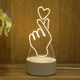 Ночник 3D "Сердце в руке" оригинальный светодиодный настольный USB светильник романтический подарок для особенных моментов - изображение 4
