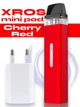 Pod система електронна сигарета Vaporesso XROS Mini Kit Cherry Red под подік електронка перезаправляєма багаторазова вапорессо іксрос міні вейп стартовий набір для вейпінгу з картриджем 2 мл corex + зарядний блок ACG - зображення 1