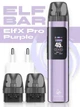 Многоразовая Pod система Elf Bar ElfX Pro 1200 mAh 3ml Purple + 2 картриджа 3 мл + зарядний блок ACG в комплекте до POD системы электронные сигареты для заправки до 45 Вт без жидкости - изображение 1