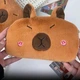 Пенал шкільний Капібара Capibara 2 пушистий плюш коричневий Angoo - изображение 2