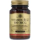 Вітамін В12 Solgar (ціанокобаламін) Vitamin B12 100 мкг, 100 таблеток (SOL-03180) - зображення 1
