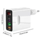 Сетевое зарядное устройство для айфона самсунга на 4 порта 45W Адаптер USB Type C для Samsung Apple iPhone iPad Xiaomi Huawei Google Блок питания зарядка для телефона смартфона планшета легкий для путешествий White LEXEGO F004-W - изображение 7