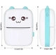 Беспроводной портативный минитермопринтер BAMBI CAT MINI PRINTER Белый с голубым - изображение 3