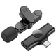 Петличний бездротовий мікрофон Borofone BFK12 Trophy lavalier Type-C Black - зображення 2