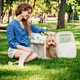 Рюкзак-переноска для собак и кошек WAUDOG Relax Eco 42 х 34 x 27 см до 8 кг Белый (9986Сollar) - изображение 7