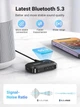 Адаптер Ugreen Bluetooth 5.3 Приемник Hi-Res 3.5мм minijack AUX-Type-C Кодеки AAC, SBC Стерео с Аккумулятором на 15 часов Два подключения одновременно Черный - изображение 2
