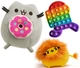 Набор Мягкая игрушка Pusheen cat Кот c пончиком 15х12см Пушин Кэт Лев 10х7см Pop-It Among Us райдужний n-12411 - изображение 1