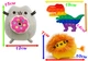 Набор Мягкая игрушка Pusheen cat Кот c пончиком 15х12см Пушин Кэт Лев 10х7см и подарок Pop It Динозавр v-12409 - изображение 2