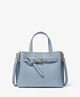 Сумка кросс-боди женская кожаная Michael Kors Emilia Small Pebbled Leather голубая (в подарочной упаковке) - изображение 1