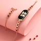 Ремінець металевий Mi Jobs Elegant Bracelet для Xiaomi Mi Band 8/9/10 Rose Gold + Red (mrk2972) - зображення 1