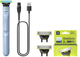 Набір Philips OneBlade Електростанок QP1324/20 для надчутливої шкіри + Змінне плаваюче лезо 360 QP420/50 2 шт (8720689021180/8710103997153) - зображення 1