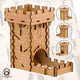 Wieża do kości Q-Workshop Dice Tower Medieval Średniowieczna 17 x 16 x 8 cm Jasno-brązowy (5907699491933) - obraz 5