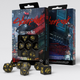 Zestaw kości Q-Workshop Cyberpunk Red RPG Dice Kit Wet Work 7 elementów (5907699496464) - obraz 3