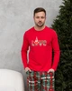 Мужская новогодняя пижама Love -парная пижама для всей семьи 2XL красный - изображение 6