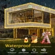 Светодиодная новогодняя гирлянда нить "Роса" на катушке 100м, 220V, 1000 LED, 8 режимов, зеленый провод (теплый белый) - изображение 5