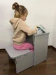 Стілець-трансформер 4в1 35х45х50 см Сірий - зображення 5