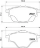 Гальмівні колодки дискові Brembo (P61124) - зображення 1