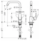Смеситель-кран кухонный HANSGROHE Focus сталь 31820800 - изображение 2