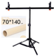 Комплект тримач фону + ПВХ бежевий Фон 70×140 см Profi-light - зображення 2