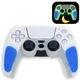 Якісний люмінесцентний захисний силіконовий чохол Rubber Protective (White/Blue) для геймпада DualSense Sony PlayStation 5 (PS5) [Світиться у темряві] - зображення 1