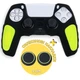Качественный защитный силиконовый чехол Rubber Protective (Black/Yellow) для геймпада DualSense Sony PlayStation 5 (PS5) + накладки на стики [466129604] - изображение 1