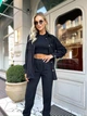 Fashions • Женский вельветовый костюм Лойд Fashions 46-48 черный (1015-бу) - изображение 4
