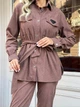 Fashions • Жіночий вельветовий костюм Ллойд Fashions 54-56 шоколад (1015-бу) - зображення 4