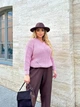 Fashions • Светр жіночий оверсайз Ніка Fashions 44-56 пудра (231-нс) - зображення 8