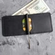 Зажим для денег без фиксации в черном цвете из натуральной кожи Simple BLACK - изображение 2