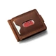 Затискач для грошей з фіксацією на кнопці у коньячному кольорі з натуральної шкіри KLOD COGNAC - зображення 13