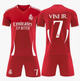 Форма футбольная детская Vini jr. №7 Реал Мадрид (Real Madrid) 2025, р.28 рост- 150-155 (червона) - изображение 2