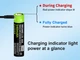 Аккумулятор Vapcell P1054A, AAA, 1.5V, Li-Ion, micro USB зарядка, 540mAh, поштучно - изображение 2