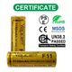 Аккумулятор 14430 литий-ионный (Li-Ion) Vapcell INR14430 F11, 4/5AA, 1150mAh, 3A, 4.2/3.6/2.5V, Gold - изображение 7