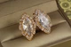 Серьги Xuping Jewelry Большой маркиз 2,6 см золотистые - изображение 1