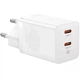 Блок живлення Швидка зарядка Мережевий зарядний пристрій Baseus Baseus GaN5 Pro Fast Charger C+C 40W EU White для iPhone iPad Samsung Lenovo Xiaomi Macbook - зображення 3