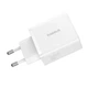 Блок живлення Швидка зарядка Мережевий Зарядний Пристрій Baseus Cube Fast Charger 2U+C 30W EU Cluster White - зображення 3