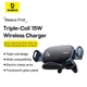 Тримач Baseus LightChaser Series Charging Electric Car Mount black - зображення 4